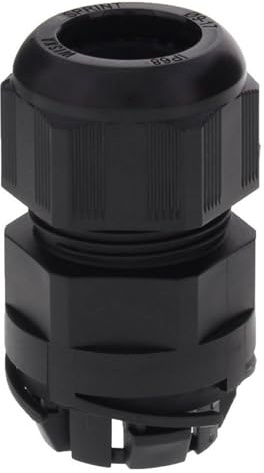 Wiska 10112062 ESKV-P 25 BK M25 Sprint Cable Gland, Push In, Pack Of 1, Clamping Range 9-17mm, Black