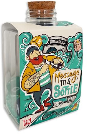 Message in a Bottle - Gioco da Tavolo - Dadi e Lettere in Bottiglia - 2-6 Giocatori - 8+ Anni