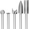 5 Piezas Juego de Brocas de Tallado de Madera, Brocas de Tallar para Dremel Accesorios con vástago de 1/8” para Herramienta Rotativa, Bricolaje, Carpintería, Grabado, Perforación y Rectificación