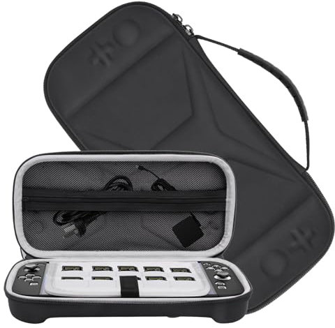 Haofun Custodia per Nintendo Switch 2, Custodia Protettiva in Materiale con Superficie Rigida, Borsa da Viaggio Portatile Rigida con Più Spazio per Console di Gioco e Altri Accessori - Nero