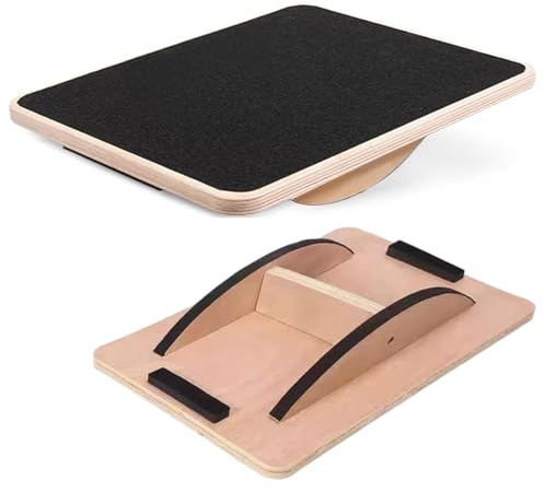 Dikumi Balance Board Wobble Board for Adults and Kids - Anti-Slip 350LBS Balance Board for Physical Therapy,Balance Training,Posture Correction,Standing Desk Core Strength Wooden Balance Rocker Board