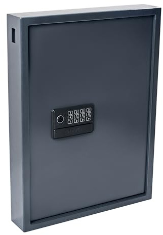 Pavo – Hochsicherheits-Schlüsseltresor für 50 Schlüssel, Schlüsselschrank mit Fingerabdruckleser, Typ-C-Anschluss, Abmessungen 550 x 380 x 100 mm, inkl. 50 Schlüsselanhänger - 8025145