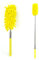 Lizzy Extendable Microfiber Duster | Telescopic Pole Extend to 74cm making it easy to reach those tricky areas | Washable, Hand Duster for Cleaning High Ceiling Fans, Cars, Blinds, Cobweb (1, Yellow)