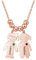 Collana da Donna Personalizzata con 1-5 Nome Pietra di nascita Ciondolo di Bambola in Acciaio inox Regalo per Donna Mamma Nonna Festa della mamma Compleanno (Rosa-2 nome)