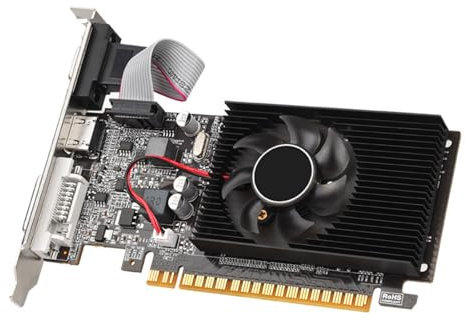 Jiqoe GT210 1GB Graphics Card 210 1G DDR3 64bit Graphics Card Memory For Business Office PCIE X 16 VGA PC Desktop Video Card
