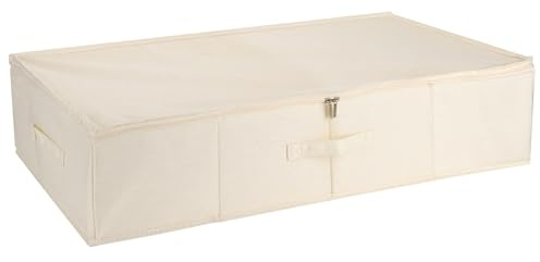 Axincardarm Wedding Dress Storage with Handle and Zipper 76 x 38 x 17 cm | Rectangular Wedding Dress Preservation Box, Underbed Storage Container for Bridal Dresses, Beige