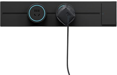 Yplkm Regleta Eléctrica | de Carril para Enchufes con Ahorro de Energía,Adaptadores Movibles Desmontables para Sala Cocina Oficina Residencia Escuela