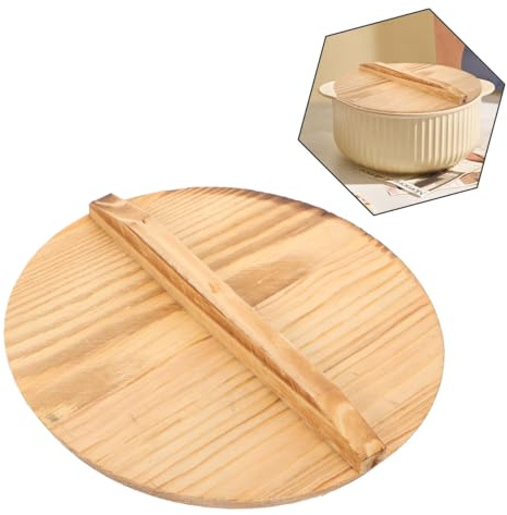 DOITOOL Holzdeckel Runder Topfdeckel 14.00 X 14.00 X 2.00 cm