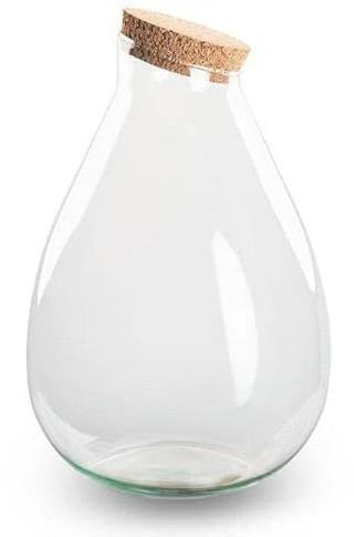 Oasis of Life Botella de terrario con corcho, terrario cerrado, gota XL, ↑37 cm, de vidrio reciclado