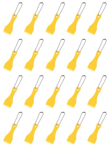 DOITOOL 50 Raspadores de Plástico en Forma de Pala Llavero, Herramienta Ligera y Portátil para Rascar Tarjetas y Etiquetas, Diseño Moderno y Bordes Tratados Estilo Varios estilos