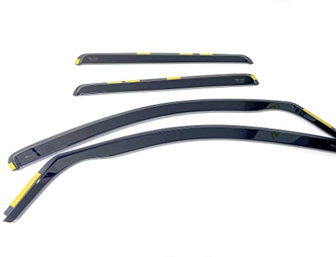 Heko Towequipe HEKO-11132 Windabweiser für BMW 5 Serie 2004 - 2010, Viertürer-Limousine, 4 Stück Leicht getönt