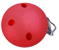 NEU Schnullerkettenclip in Rot, Ø 34mm [Haushaltswaren]