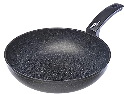 Moneta Etnea, Wok, Aluminio, Negro, 28 cm