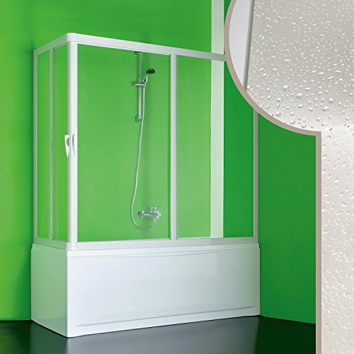 Cabine douche Pare-Baignoire 80x180 CM en acrylique mod. Nettuno avec ouverture centrale