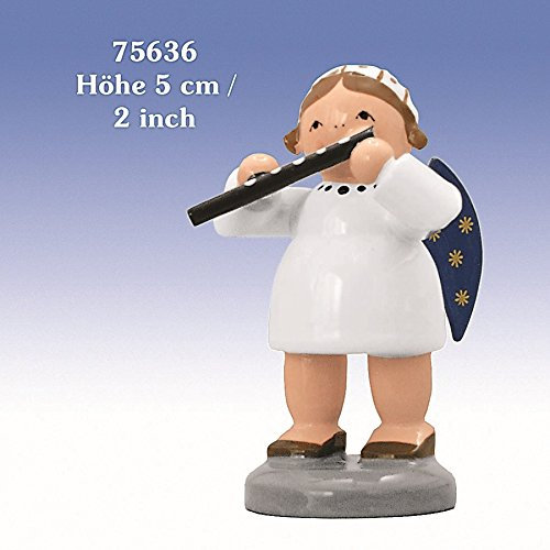 Rudolphs Schatzkiste Miniaturfigur Engel mit Querflöte BxTxH= 3x3x5cm NEU Miniatur Instrumente Figuren Seiffen Winter Erzgebirge Holzfigur Weihnachten Fensterschmuck Spielzeug Weihnacht