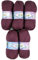 5 x 100g Strickwolle Alize Bebe einfarbig, 500 Gramm Wolle zum Stricken und Häkeln (Beere 28)