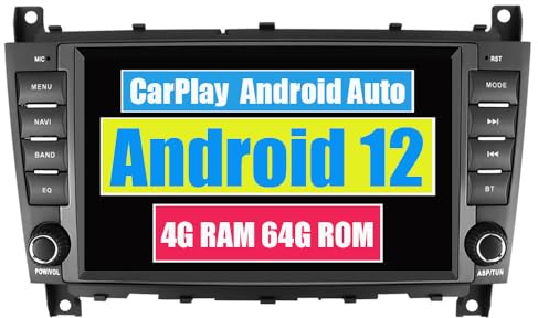 RoverOne Auto Multimedia Player für Mercedes-Benz C Class W203 GLK W209 W467 C200 C180 CLS W219 mit CarPlay Android Stereo Autoradio GPS Navigation Bluetooth