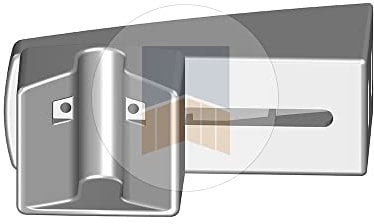 Boîtier V de réception en applique en Aluminium pour serrure de portail coulissant motorisé. - Brut