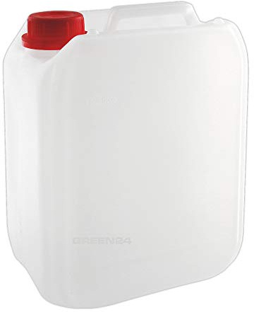 GREEN24 5 Liter UN-Kanister aus HDPE mit rotem Schraubverschluss (PE-Schaumringdichtung, Originalitätsring) für Haushalt, Garten, Balkon, Garage, Camping, Outdoor