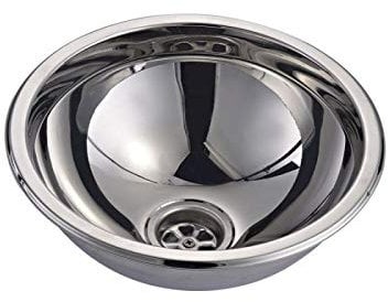 OSCULATI Vasque Demi-Ronde Bain INOX Poli Miroir 260x125mm