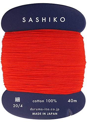 Yokota Sashiko Bobine de fil 40 m Col. 213 – Rouge – Broderie et matelassage japonais