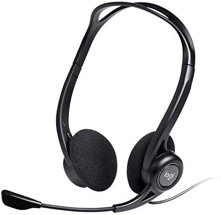 Logitech 960 Cuffie Cablate per Computer, Stereo con Microfono, Cancellazione di Rumore, USB, Leggere, Controlli Sul Cavo, PC/Mac/Laptop, Nero (Ricondizionato)