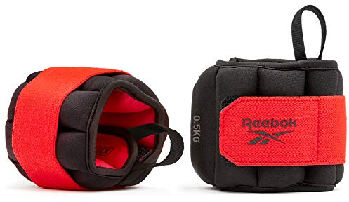 Reebok Unisex-Adult Flexlock Handgelenkgewichte, Schwarz, 1 kg