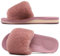 COFACE - Pantofole da donna con pelliccia sintetica, plantare con supporto dell'arco, con punta aperta, per uso interno ed esterno, Rosa scuro, 39.5 EU