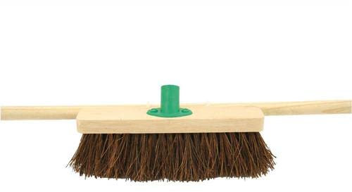 Bentley 12inch Stiff Bassine Broom Head with Handle & Push fit Plastic Bracket Ref SPC/F10BKT/C4 + free finchley refill pen (4)