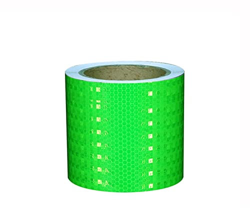 YIDAX Ruban Réfléchissant 10cm x 10m Bande D'avertissement De Danger Ruban Adhésif De Marquage De Sécurité Réflecteur Imperméable À Haute Visibilité pour Moto de Camion de Voiture,Vert