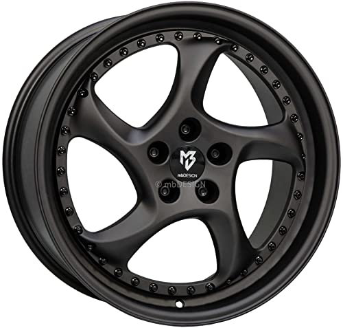 MB Design Felge TURBO S 9.0Jx19 ET42 5x108 Schwarz stumpfmatt kompatibel mit Ford Focus Kuga Mondeo Puma ST Puma