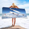 KATATI Flugzeug Strandtuch 80x160 cm, Weich Schnell Trocknen Microfaser Handtücher, 3D Strandhandtuch Flugzeug Badetuch Strandlaken Handtuch, Herren Frauen Badetücher