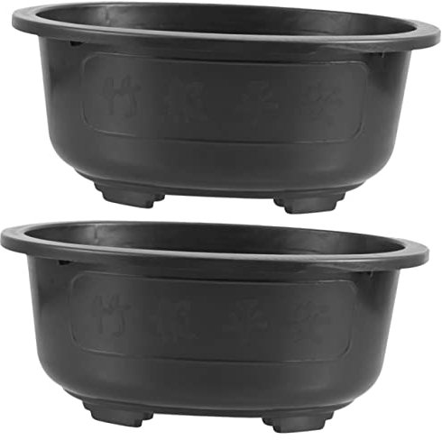 Healeved Kunststoffbehälter 2st Blumentopf Pflanzgefäß Für Fensterdecks Sukkulenten-übertopf Schwarze Töpfe Für Pflanzen Pflanzgefäße Für Zimmerpflanzen -pflanzentablett Plastik Büro Luft