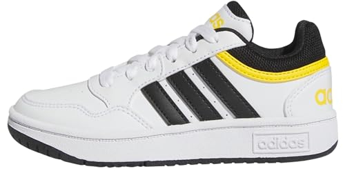 adidas Hoops Shoes Schuhe, Cloud White/Core Black/Bold Gold, 38 2/3 EU