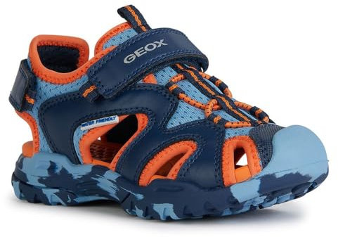 Geox J Borealis Boy C Sandale, Lt Blue Orange, 36 EU