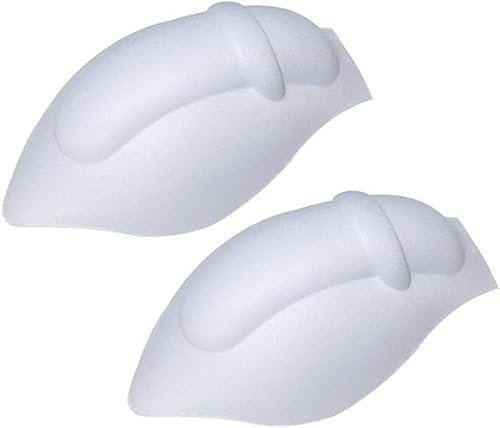 HEARTTOUCH 2Pcs Männer Penis Vergrößern Tasse Bulge Pouch Beutel Schwamm Einlage Schutz gegen Stoßen Abnehmbare Unterhose Schwammkissen (Eine Größe,Weiß)