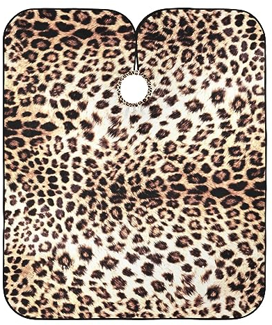 RPLIFE Haarschneideumhang mit Leopardenmuster, 1 Haarfarbe, Umhang für Haarschnitte