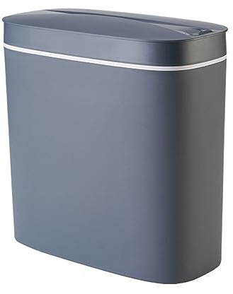 LYXXW Cubo de Basura Inteligente 14L Capacidad Papelera automática con Tapa y Sensor sin Contacto Papelera Estrecha para Cocina, Baño, Salón, Oficina,Negro
