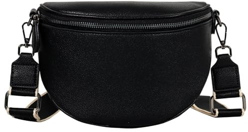 TANTOMI Damen-Umhängetasche Mittelgroß Aus PU-Leder mit Reißverschlussfach,Verstellbarer und Abnehmbarer Schulterriemen, Damenhandtasche, Geeignet zum Ausgehen, für die Freizeit und die Arbeit.