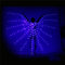 Alas de Mariposa de Hadas para Adultos, Luces LED Alas de ISIS para Danza del Vientre con Varilla Extensible, Ropa Luminosa de Rendimiento para Halloween y Fiestas de Navidad (Azul)
