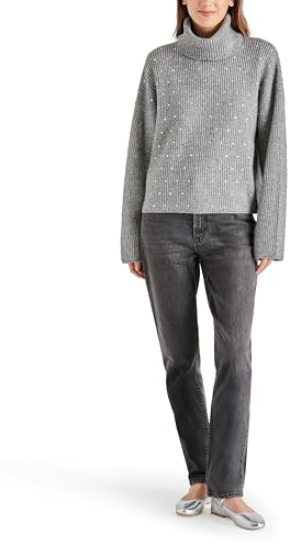 Steve Madden Damen Astro Pullover, Meliert, Grau, Mittel