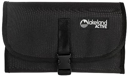 Lakeland Active Eskdale Trousse de toilette de voyage pliable à suspendre pour homme et femme, Noir , Taille unique, Trousse de toilette