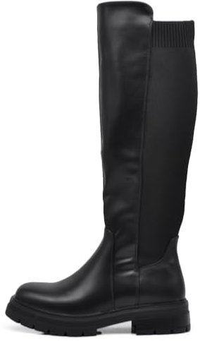 IF Fashion Stivali Scarpe da Donna Tessuto Stretch Polpaccio Elasticizzato G670 Nero N.39