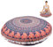 Obelunrp Runde Kissenbedeckung, 80 cm/31,5 Zoll Mandala -Bodenkissen Kissenbedeckung, unstuffierter Pufferabdeckung, Meditationskissen Kissenbezug für runde böhmische Yoga -Dekor (nur Deckung)