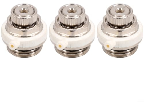 Vent Valve, 1/2 for BSP Automatic Air Vent Auto Cut-off Self Bleeding Radiator Valve Works with Swelling Dscs(3pcs)