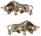 SnowOwl Messing-Stier-Statue, kleine Kuh-Figur, Statuen, Ochsen-Skulpturen, perfekte Dekoration, Zuhause, Tischdekoration, Büro, Schreibtisch, Tierornament, Figur (Bronze-5)