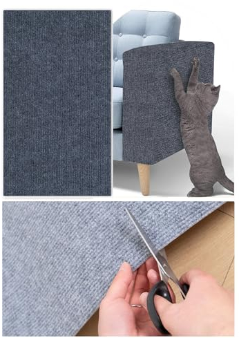 DIY Climbing Cat Scratcher, Cat Scratching Mat, Furniture Protector from Cats, Anti Scratch Furniture Protector, Furniture Scratch Guard for Sofa, Couch, Corners, Wall, Floor (Dark Gray, 60x100CM)