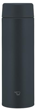Zojirushi Su-AA48-BA Mahobin Stainless Steel Mug Water Bottle, 16.9 fl oz (480 ml), Screw Type, Dishwasher Safe, Seamless Stopper, Only 2 Cleaning Points, Black
