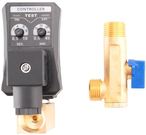 Dropfree G1/2 DN15 230V Automatic Timed Water Tank Electronic Timed Drain Valve for Air Compressor Condensate Management Easy Install