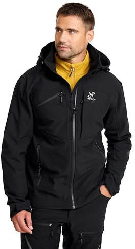 RevolutionRace Hiball Softshell Jacket für Herren, Outdoor Jacke für Wandern, Black, XXL